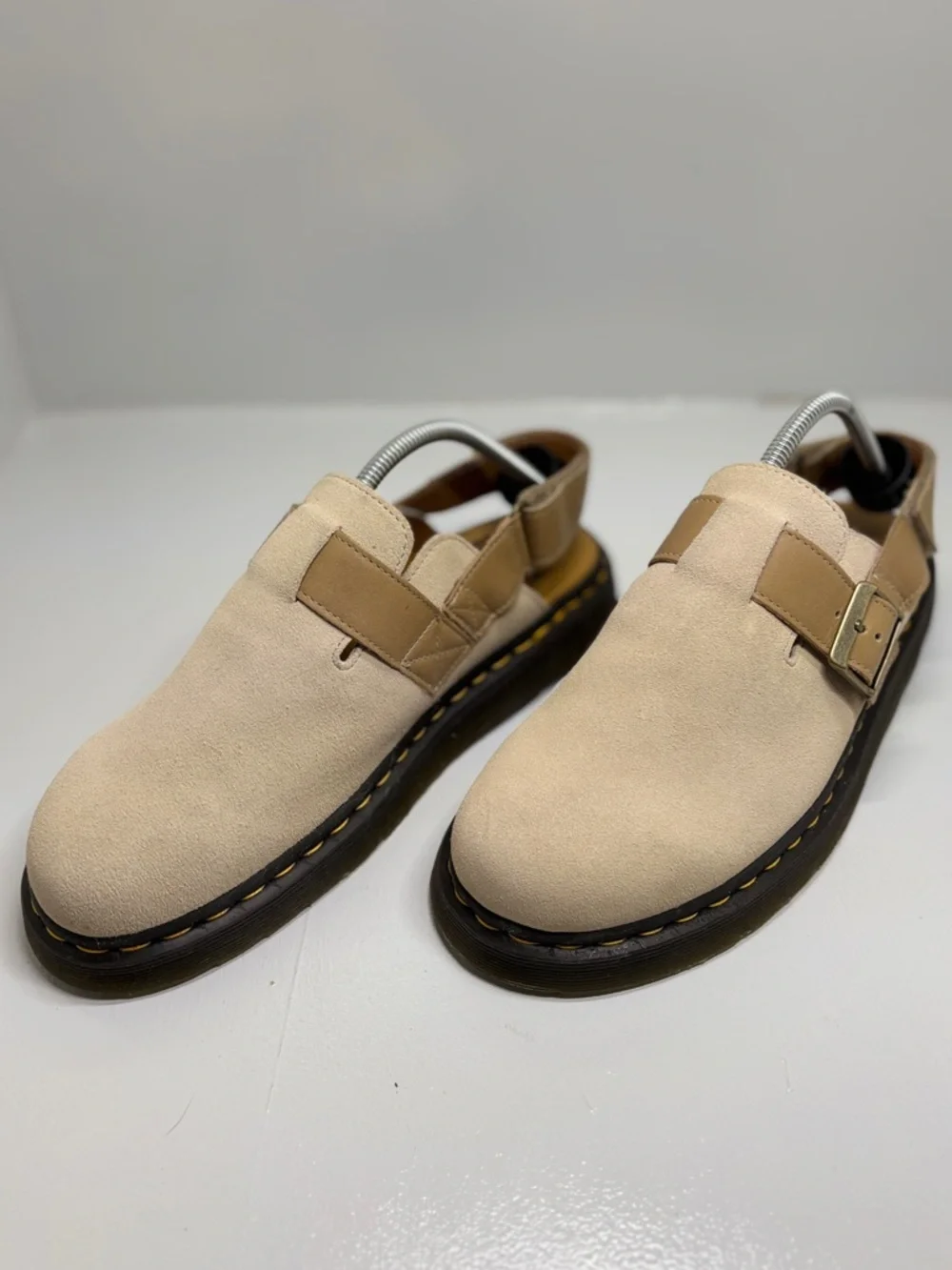 Dr. Martens Jorge II Slingback Mule Suede Beige Tan Men’s 11 EU45 Comfort Clog - Picture 2 of 14